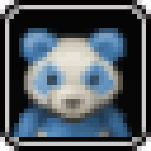Plush Panda Blue